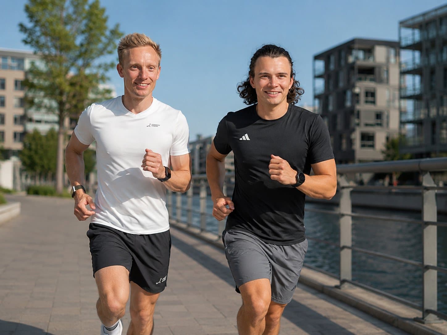 Ferenc und Robin, die Trainer des Lauftechnikkurses